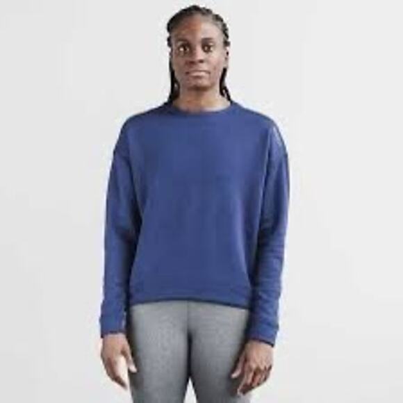 NWT NOBULL Woman’s Crewneck Sweatshirt Navy Blue Size M - Picture 1 of 6